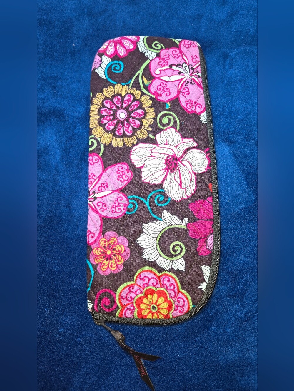 Vera Bradley Travel Zip Bag Hot Tools Makeup Brushes in Mod Floral Retired R2